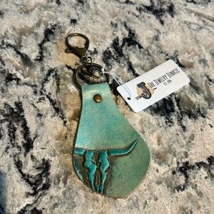 Embossed Leather Key Chain